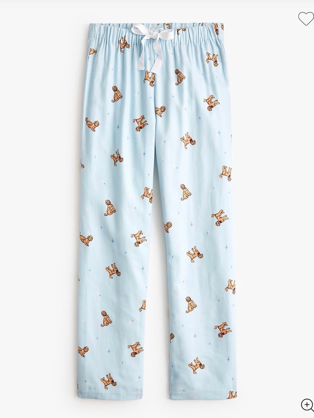 J. Crew Light Blue dog. Golden doodle maybe Print Pajama Pants flannel